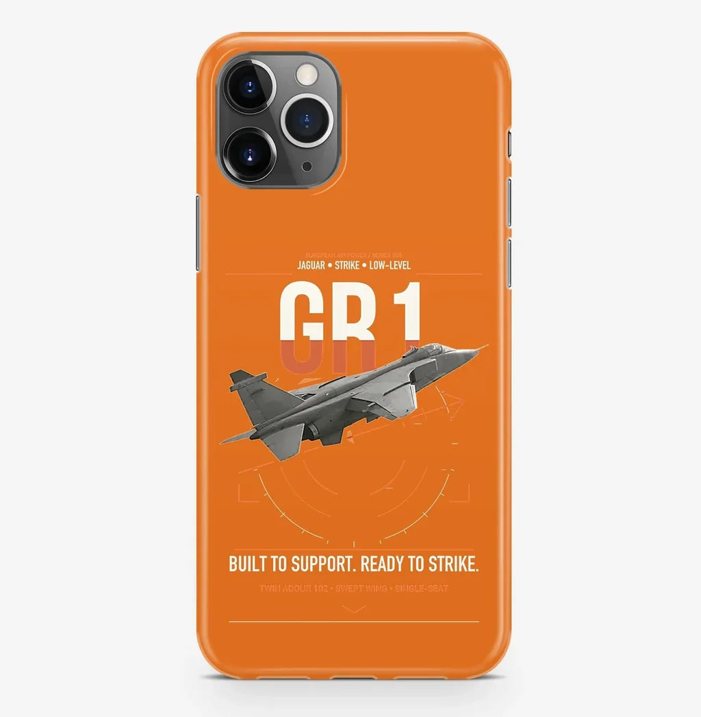 SEPECAT Jaguar GR1 design on orange magsafe iphone case, for iPhone Pro Max