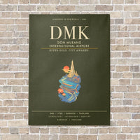 Thumbnail for Don Mueang International Airport Bangkok DMK - Canvas Framed - Green Army