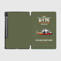 Thumbnail for Airbus H175 design on green army samsung tablet tablet case