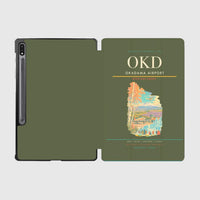 Thumbnail for Okadama Airport (OKD) design on green army samsung tablet tablet case