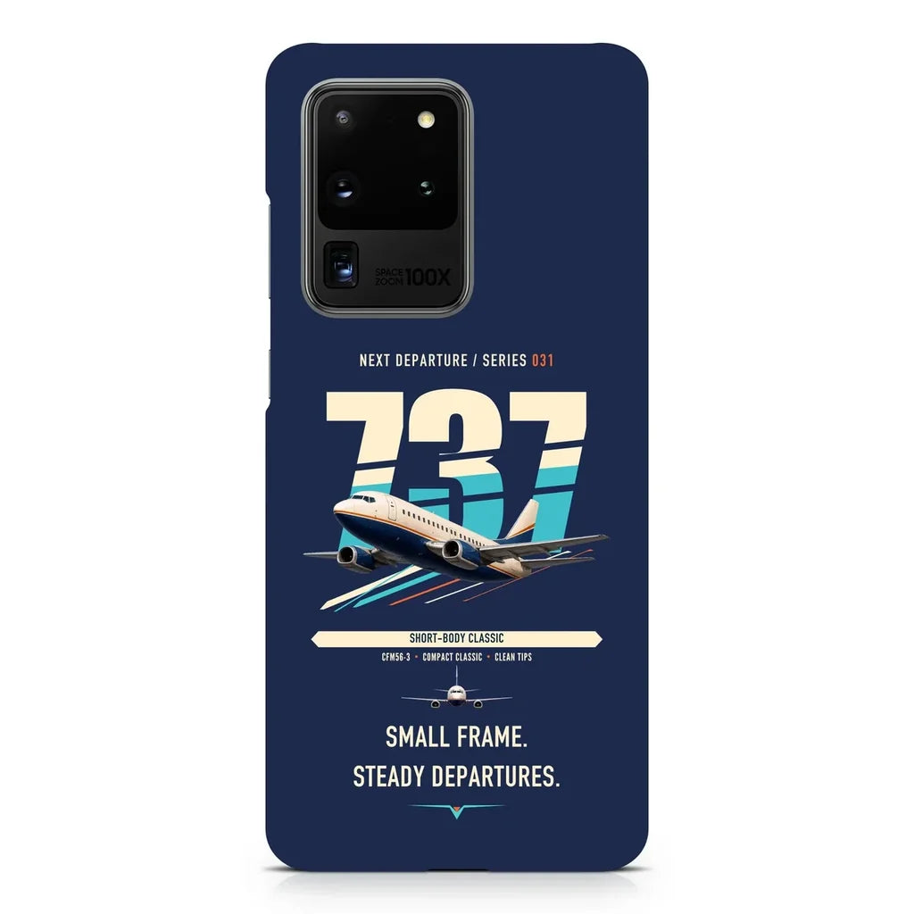 Boeing 737-500 Classic design on samsung case - navy blue