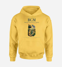 Thumbnail for Greater Binghamton Airport (BGM) design on yellow hoodie single-side print