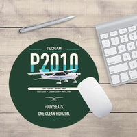 Thumbnail for Tecnam P2010 design on dark green round mouse pad