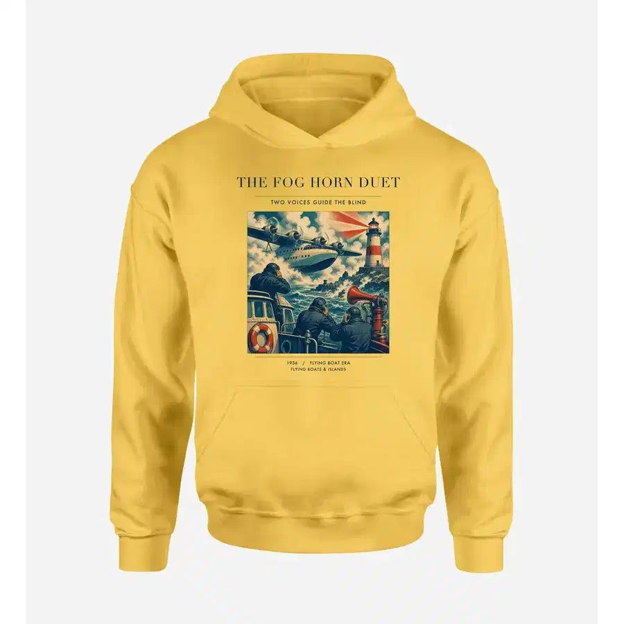 VINTAGE G4437 - The Fog Horn Duet - Premium Hoodie design on yellow premium