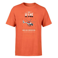 Thumbnail for Airbus H145 D3 design on orange t-shirt, single-side print