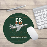 Thumbnail for Hawker Hunter F6 design on dark green round mouse pad