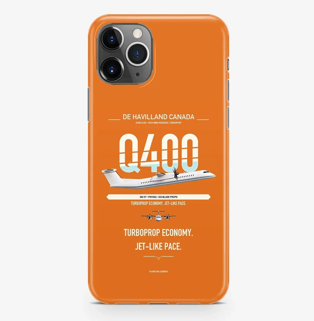 Dash 8-400 Case ProMax design on orange iphone case promax