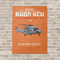 Thumbnail for NHIndustries NH90 NFH Caïman vertical canvas print - no frame - orange background
