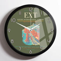 Thumbnail for Exeter International Airport (EXT) design on green army framed wall clock