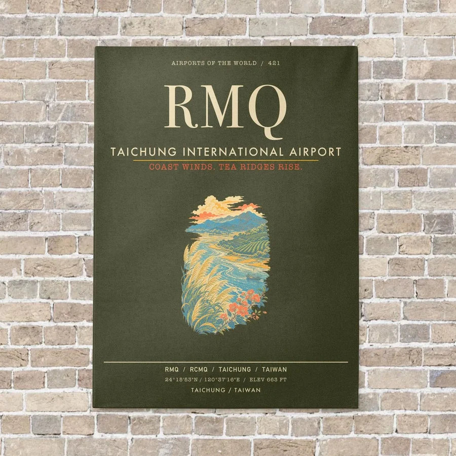 Taichung International Airport RMQ - Canvas Framed - Green Army