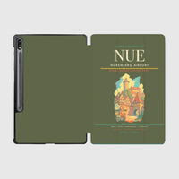 Thumbnail for Nuremberg Airport (NUE) design on green army samsung tablet tablet case