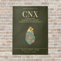 Thumbnail for Chiang Mai International Airport CNX - Canvas Framed - Green Army