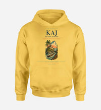 Thumbnail for Kajaani Airport (KAJ) design on yellow hoodie single-side print