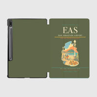 Thumbnail for San Sebastián Airport (EAS) design on green army samsung tablet tablet case