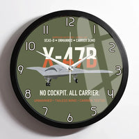 Thumbnail for X-47B UCAS-D Carrier Wing Without a Cockpit design on green army framed wall clock
