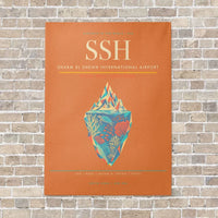 Thumbnail for Sharm El Sheikh International Airport SSH vertical canvas print - no frame - orange background