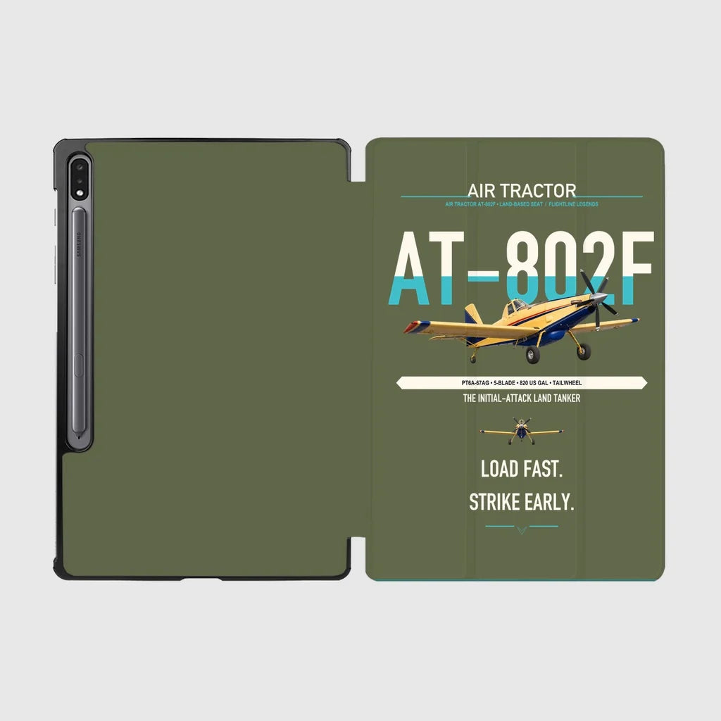 Air Tractor AT-802F design on green army samsung tablet tablet case