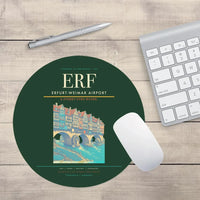 Thumbnail for Erfurt-Weimar Airport (ERF) design on dark green round mouse pad
