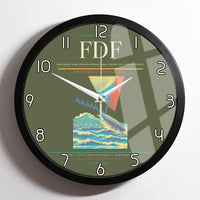 Thumbnail for Martinique Aimé Césaire International Airport (FDF) design on green army framed wall clock