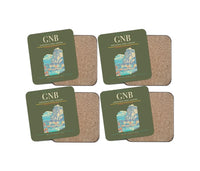 Thumbnail for Grenoble-Isère Airport (GNB) design on green army 4 pieces set coaster