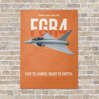 Thumbnail for Eurofighter Typhoon FGR4 vertical canvas print - no frame - orange background