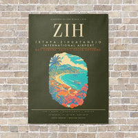 Thumbnail for Ixtapa-Zihuatanejo International Airport ZIH - Canvas Framed - Green Army