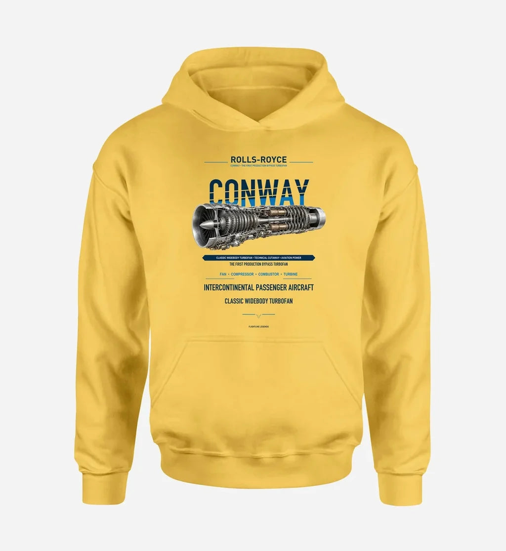 CONWAY design on yellow hoodie single side