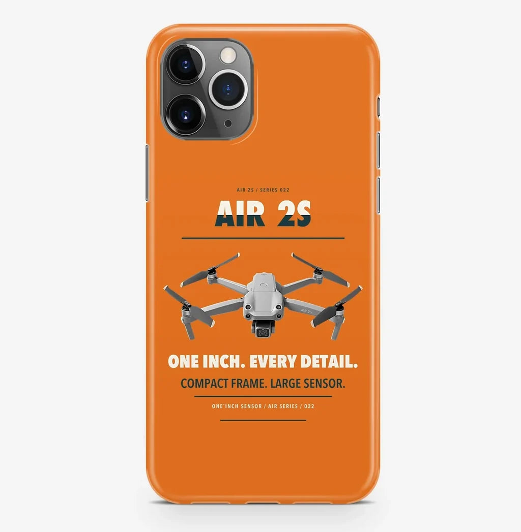 DJI Air 2S Case ProMax design on orange iphone case promax