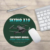 Thumbnail for Skydio X10 design on dark green round mouse pad