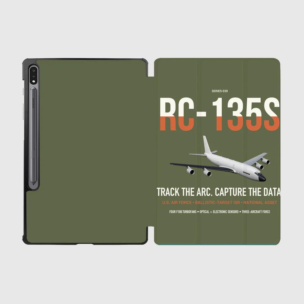 RC-135S Cobra Ball design on green army samsung tablet tablet case