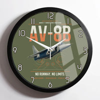 Thumbnail for AV-8B Harrier II design on green army framed wall clock