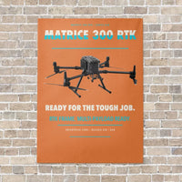 Thumbnail for DJI Matrice 300 RTK vertical canvas print - no frame - orange background