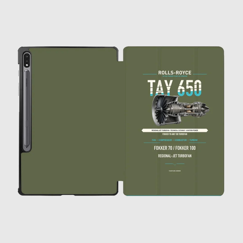 TAY 650 design on green army samsung tablet tablet case