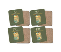 Thumbnail for Sitia Public Airport (JSH) design on green army 4 pieces set coaster
