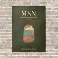 Thumbnail for Dane County Regional Airport Madison MSN - Canvas Framed - Green Army