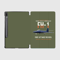 Thumbnail for FH-1 Phantom First Jet Takes the Deck design on green army samsung tablet tablet case