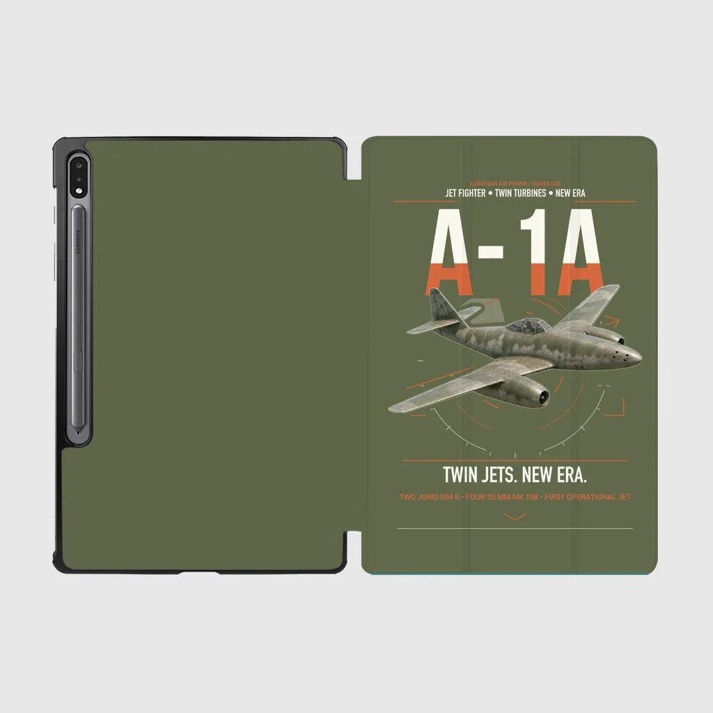 Messerschmitt Me 262A-1a design on green army samsung tablet tablet case