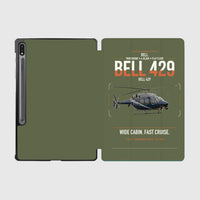 Thumbnail for Bell 429 design on green army samsung tablet tablet case