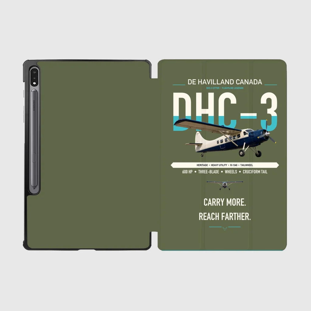 DHC-3 Otter design on green army samsung tablet tablet case