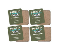 Thumbnail for Tecnam P2008JC NG design on green army 4 pieces set coaster
