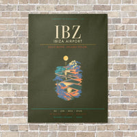 Thumbnail for Ibiza Airport IBZ - Canvas Framed - Green Army