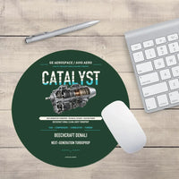 Thumbnail for CATALYST design on dark green round mouse pad