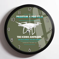 Thumbnail for DJI Phantom 4 Pro V2.0 design on green army framed wall clock