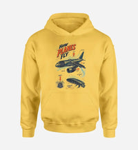 Thumbnail for SIGNAL 616 - How Planes Fly V2 design on yellow hoodie single side