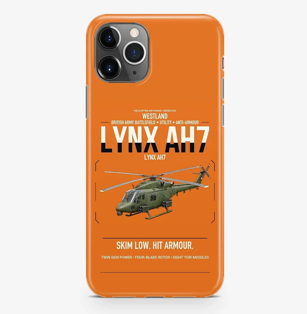 Westland Lynx AH7 design on orange magsafe iphone case, for iPhone Pro Max