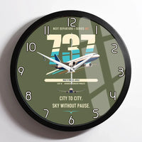 Thumbnail for Boeing 737 MAX 8 design on green army framed wall clock