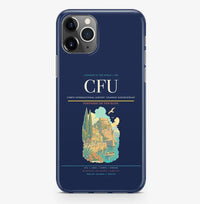 Thumbnail for Corfu Airport (CFU) design on navy blue iPhone 16 Pro MagSafe case