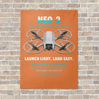 Thumbnail for DJI Neo 2 vertical canvas print - no frame - orange background