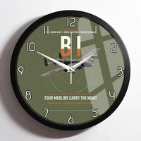 Thumbnail for Avro Lancaster B I design on green army framed wall clock