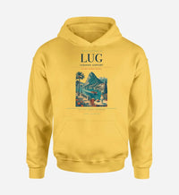 Thumbnail for Lugano Airport (LUG) design on yellow hoodie single-side print